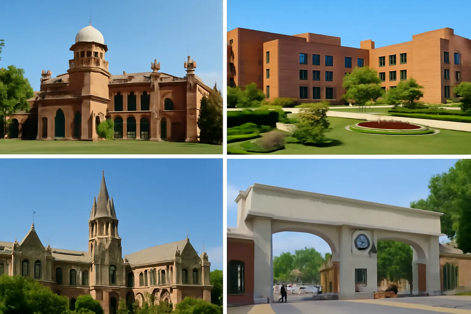 Four renowned universities in Punjab: University of the Punjab, LUMS, GCU Lahore, and University of Agriculture Faisalabad.
