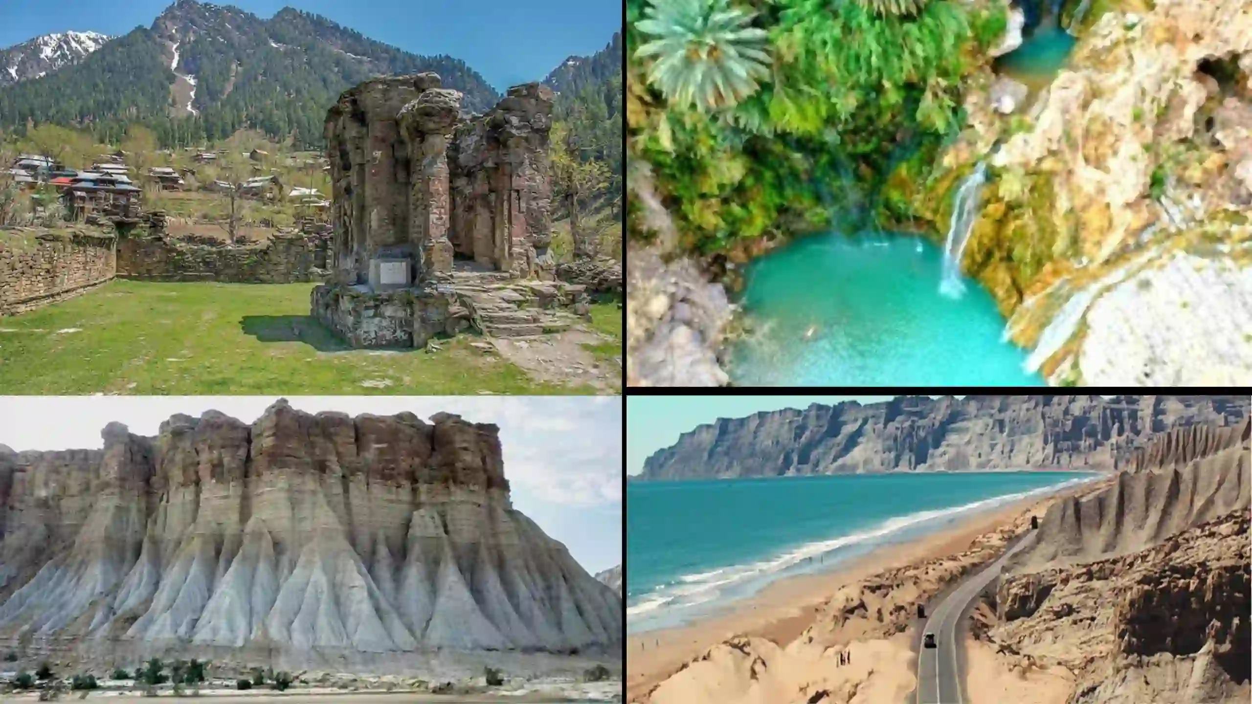 Places to Visit in Balochistan, Hingol National Park, Kund Malir Beach, Pir Ghaib Waterfalls, Hinglaj Mata Temple