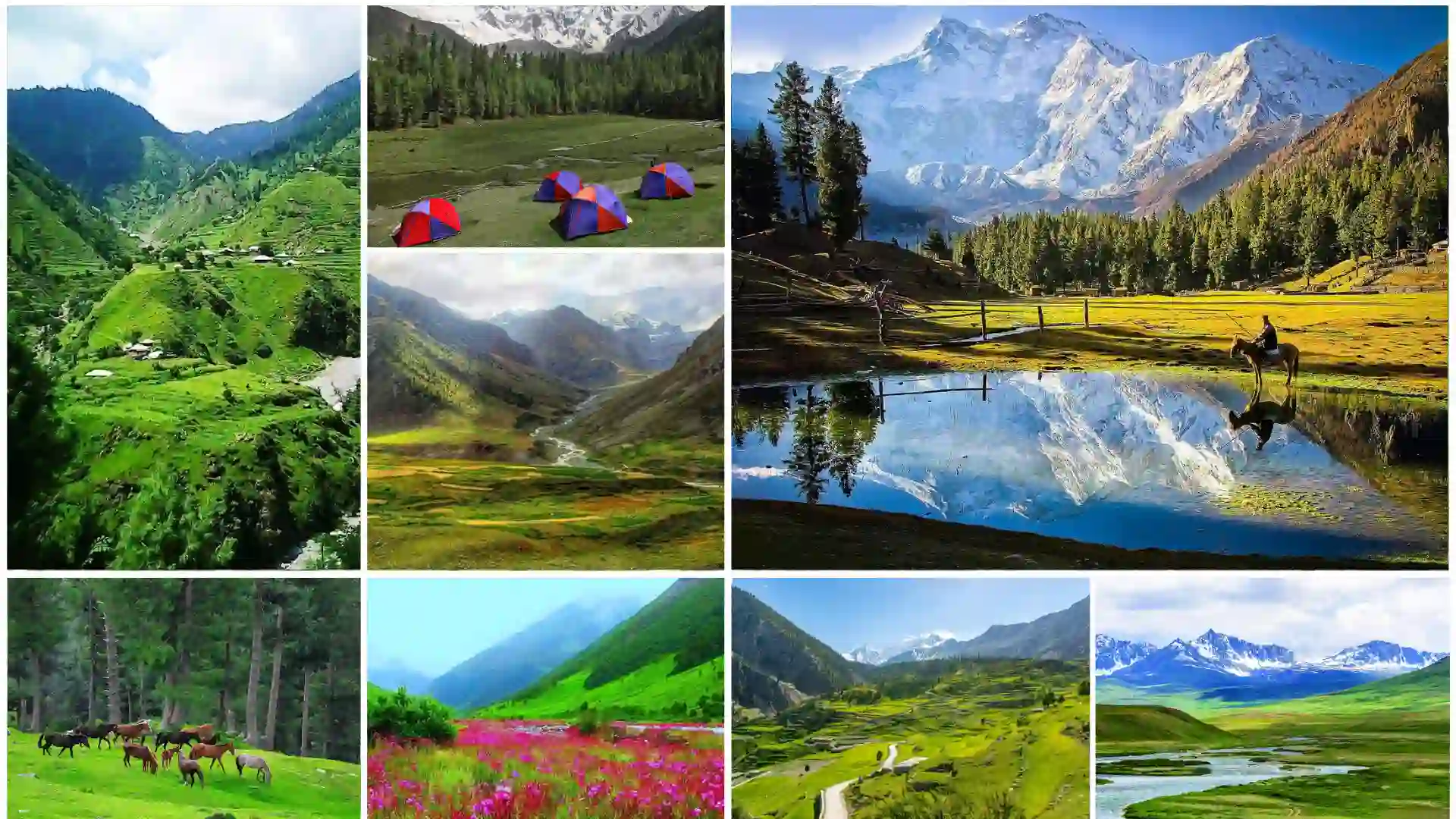 Gilgit Baltistan: Meadows: Fairy Meadows, Deosai Plains, Rama Meadows, Minimarg Meadows, Mezro Meadows, Kutwal Meadows